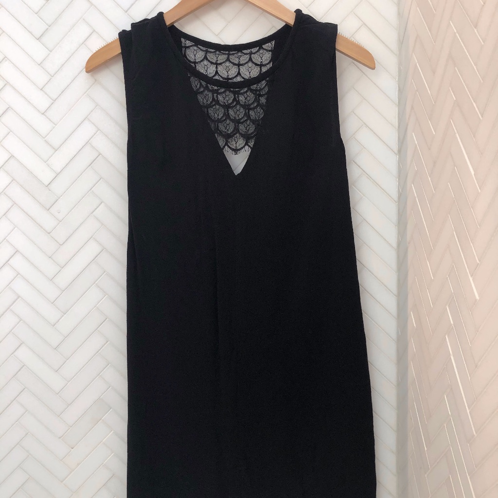 Sandro Rustico Shift Dress Size S Black